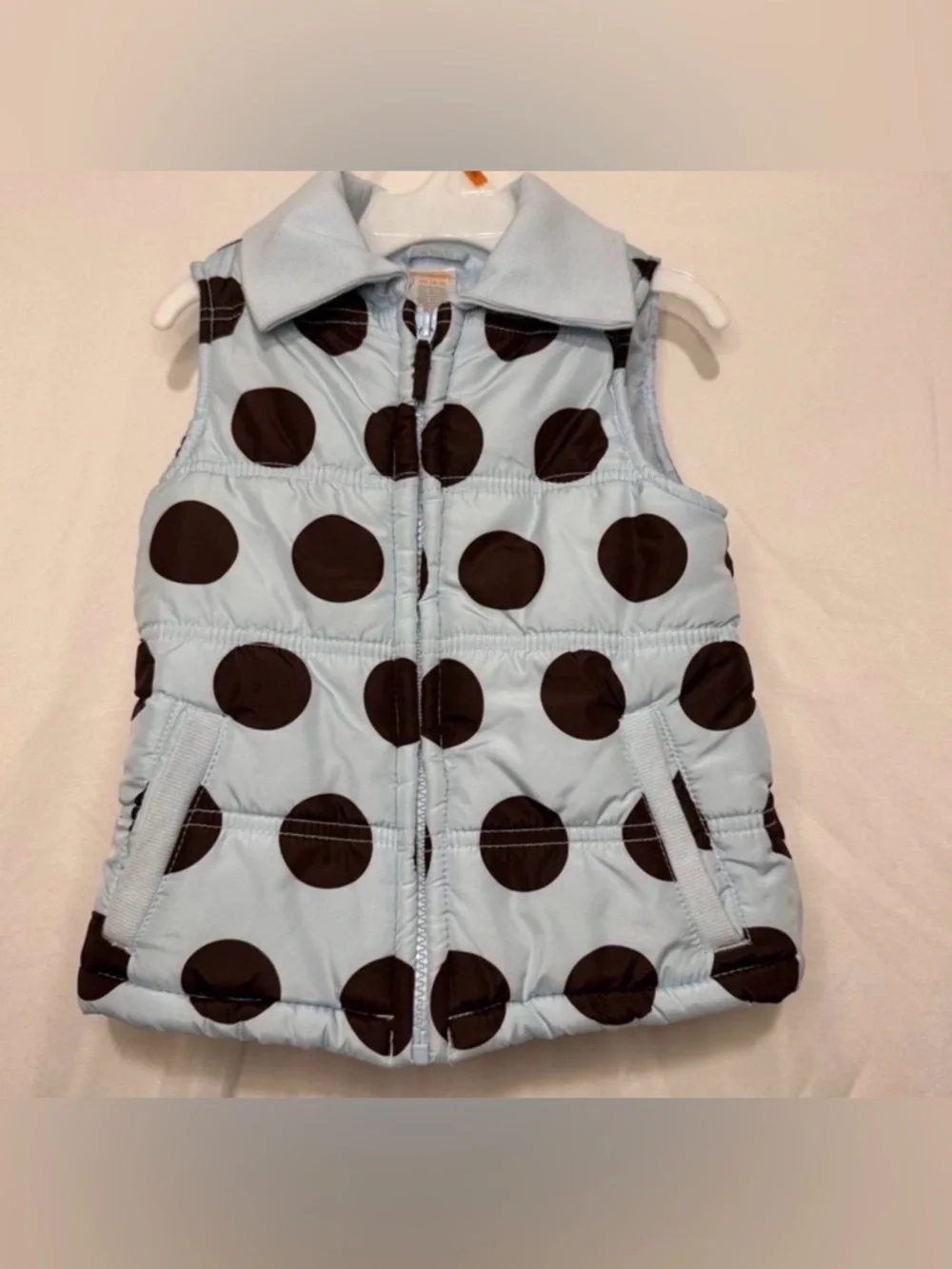 Girls Gymboree Polka dot Puffer vest size XS(3-4)